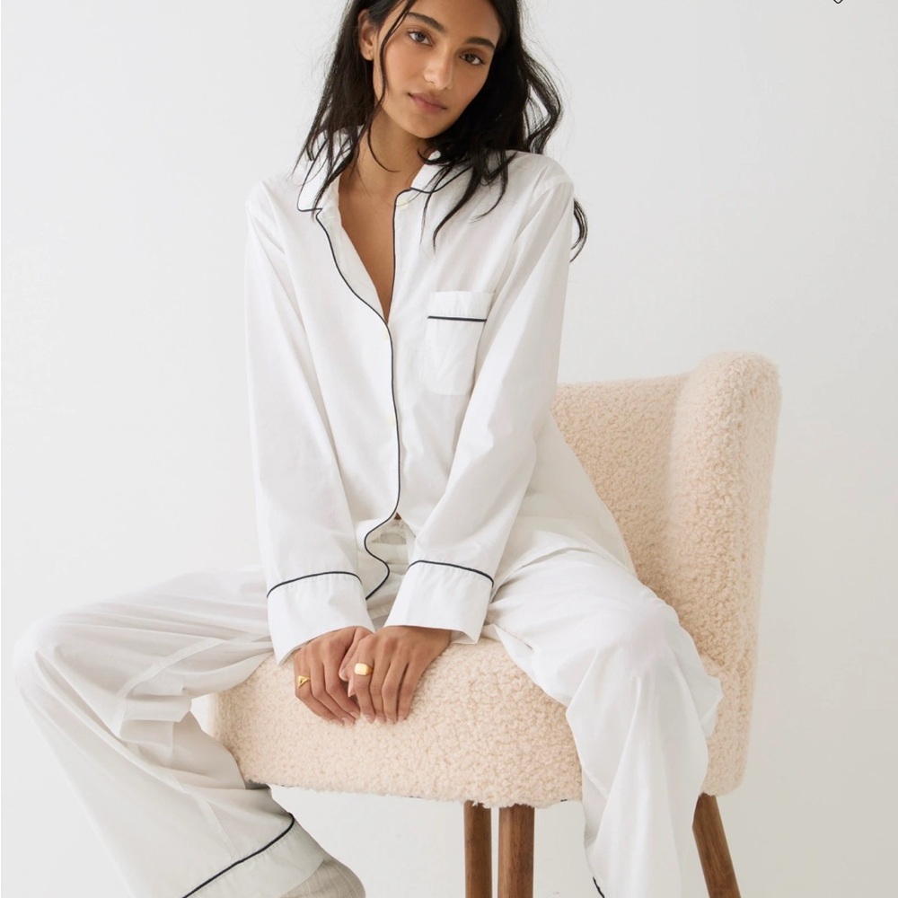 J. Crew End-On-End Cotton Pajama Set XS